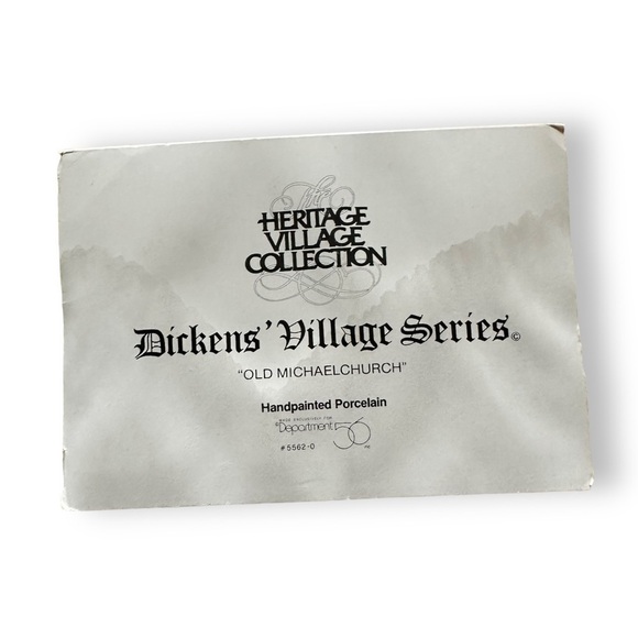 Department 56 Dickens Village Old Michael Church (Retired) #55620 With Box - Picture 10 of 11